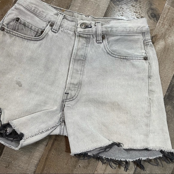 Vintage 501 Levi’s Cutoffs Gray 28 - Picture 3 of 11